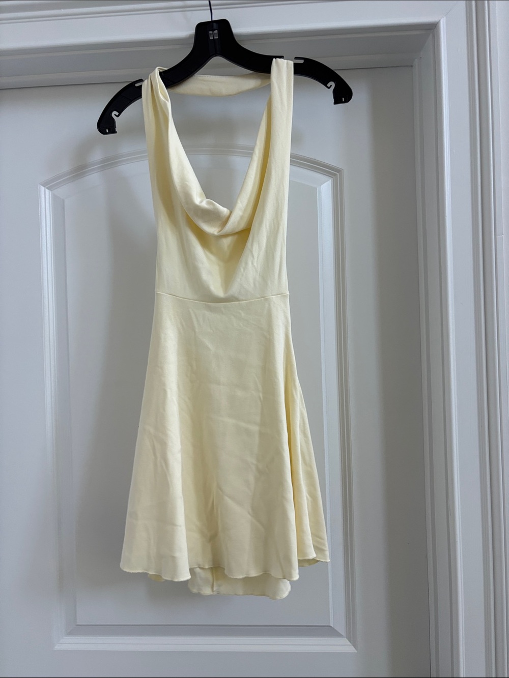 Sleeveless Cowl Neck Skater Dress - Cream NWOT
